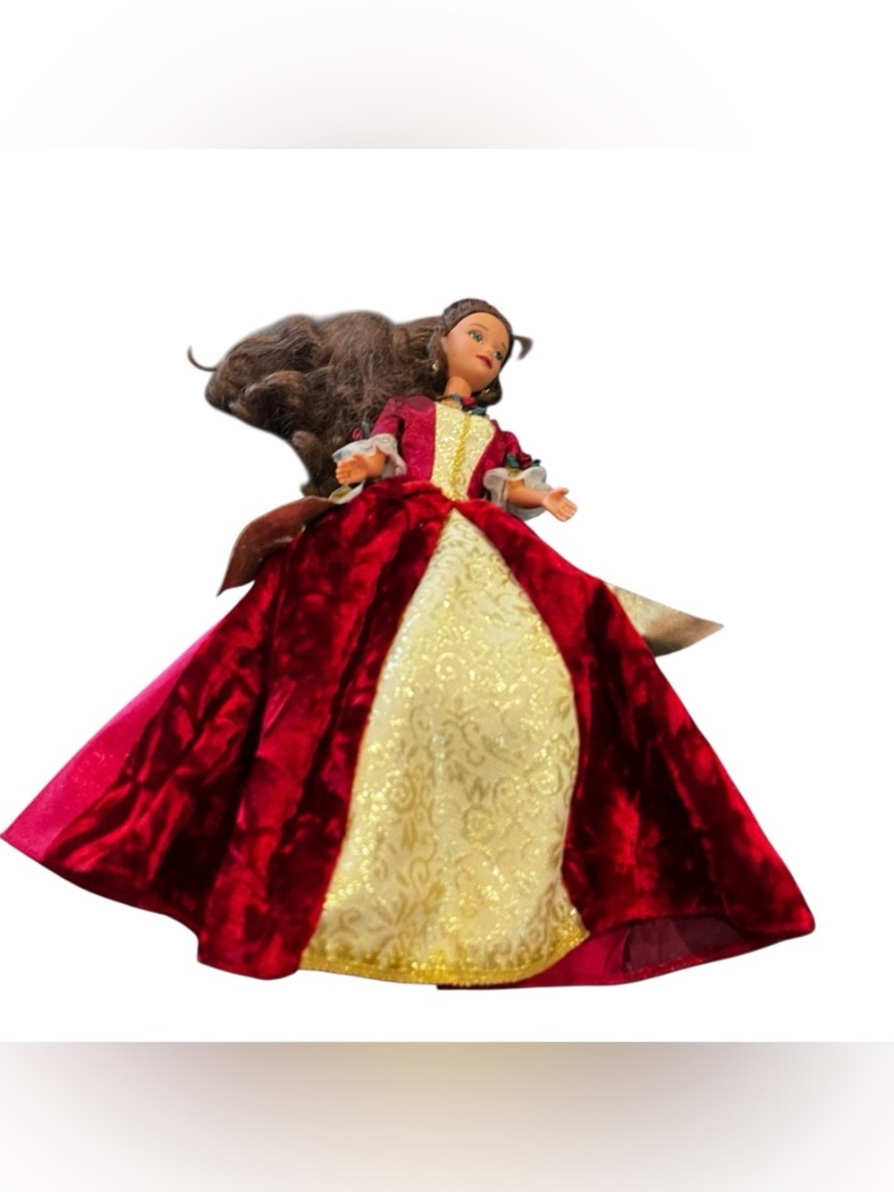 1997 Disney Beauty & the Beast Belle Enchanted Christmas Holiday Princess doll